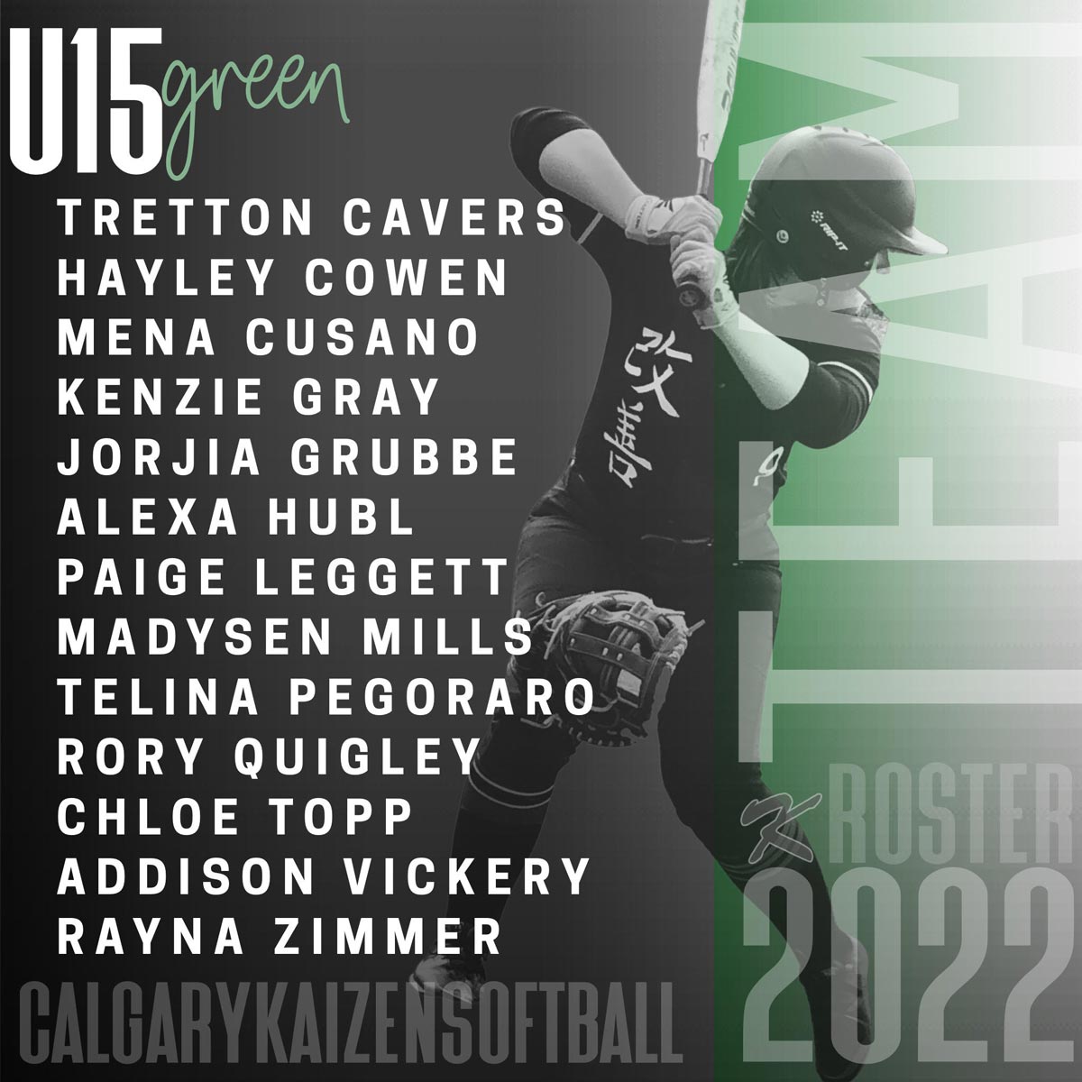 U15 Green 2022 Roster